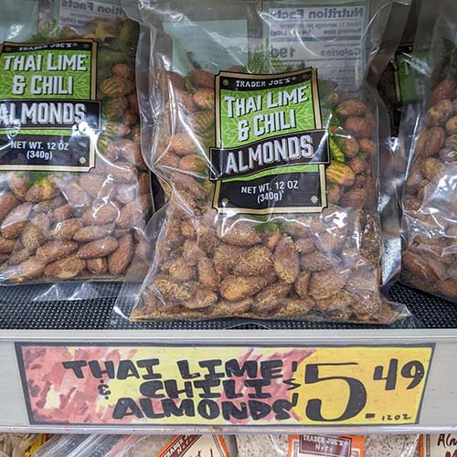 5 Healthy Trader Joe's Snacks: Thai Lime & Chili Almonds
